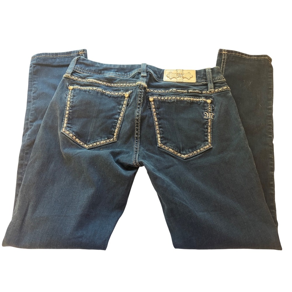 Miss Me Signature Skinny Jeans 29 Dark Blue, Y2K, Western, Boho, Bling, Denim